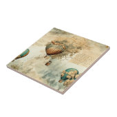  heteluchtballon in een sereen landschap (8) tegeltje (Zijkant)