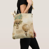  heteluchtballon in een sereen landschap (9) draagtas (Dichtbij)