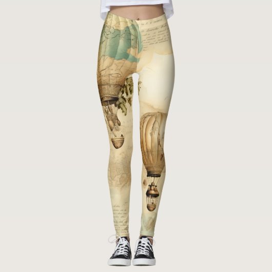  heteluchtballon in een sereen landschap (9) leggings (Voorkant)