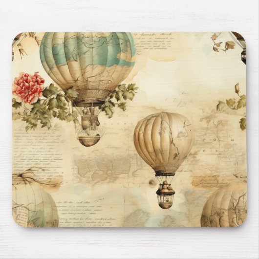 heteluchtballon in een sereen landschap (9) muismat (Voorkant)