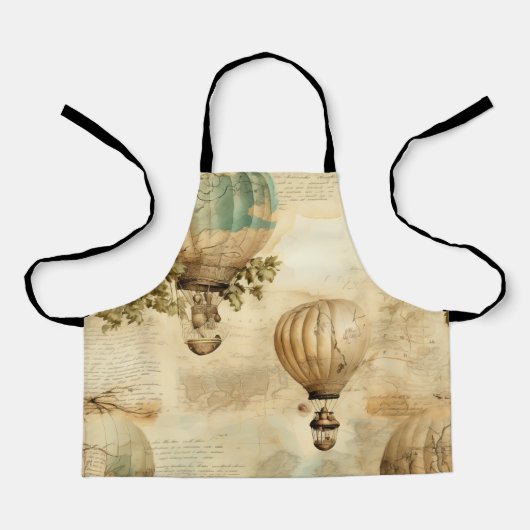 heteluchtballon in een sereen landschap (9) schort (Voorkant)