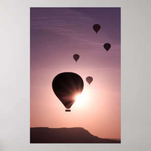Heteluchtballon in Goreme Poster