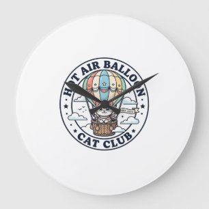 Heteluchtballon Kat Cute Kat T-Shirt Ontwerp - Hee Grote Klok