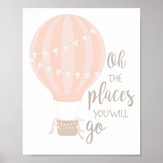 Heteluchtballon Kunst, Oh De Plaatsen Waar Je Heen Poster (Voorkant)