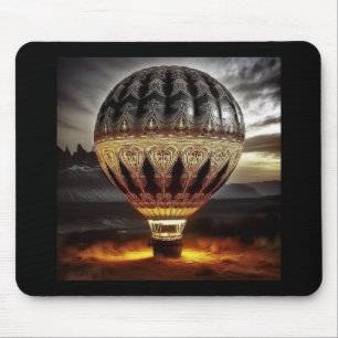 Heteluchtballon Met Ingewikkelde Barokke Ontwerp Muismat