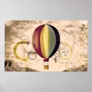 Heteluchtballon Poster