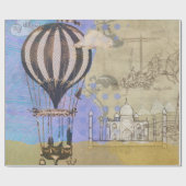 heteluchtballon Vaderdag Collage Cadeaupapier (Vlak)