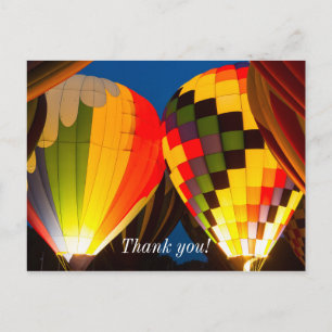 Heteluchtballonnen gloeien briefkaart