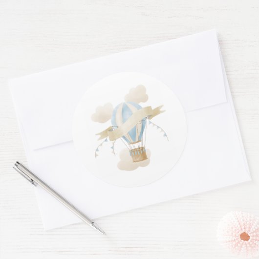 Heteluchtballonstickers Ronde Sticker (Envelop)