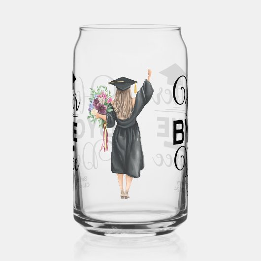 Heter Door Één Graad Afstuderen zwart-wit Blikvorm Glas (Links)