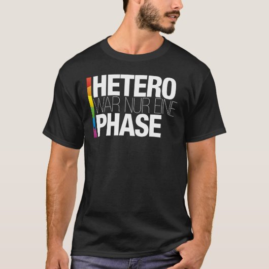 Hetero was slechts één fase Pride Merch CSD Queer T-shirt (Voorkant)
