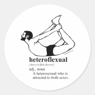 HETEROFLEXUEEL RONDE STICKER