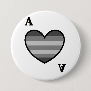 Heteroromantische aseksuele ACE-Button Ronde Button 7,6 Cm