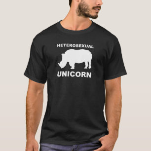Heteroseksueel Eenhoorn Neushoorn Grappig T-Shirt