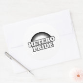 Heteroseksuele trots ronde sticker (Envelop)