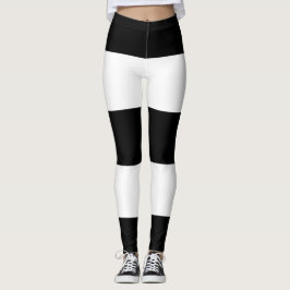 Heteroseksuele vlag Zwart Wit Gestreept LGBT Leggings