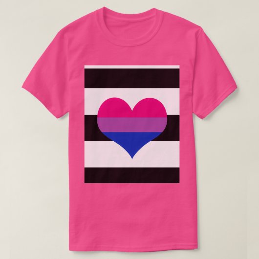 Heterosexual Biromantic Pride Flag Graphic T-shirt (Design voorkant)