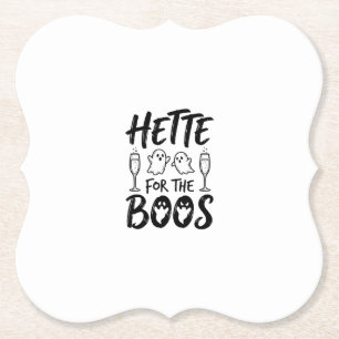 Hette Voor De Boos Halloween Ghost Feest T-shirt D Kartonnen Onderzetters
