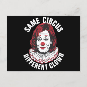 Hetzelfde Circus Verschillende Clown Anti Kamala 2 Briefkaart
