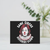 Hetzelfde Circus Verschillende Clown Anti Kamala 2 Briefkaart (Staand voorkant)