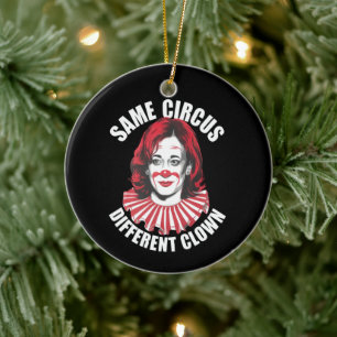 Hetzelfde Circus Verschillende Clown Anti Kamala 2 Keramisch Ornament