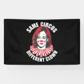 Hetzelfde Circus Verschillende Clown Anti Kamala 2 Spandoek (Horizontaal)