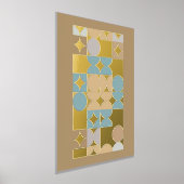 Heup Abstract Circles Industrial Fusion Art Gold Folie Afdrukken (Laagn)