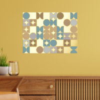 Heup Abstract Circles Industrial Fusion Art Gold