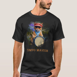 *~* Heup AP91 Cool Cat DRUM Player Percussionist T-shirt