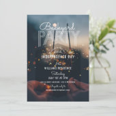 Heup Foto buitenshuis Barbecue 4e juli Kaart (Staand voorkant)