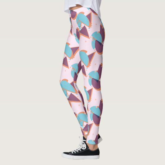 Heup modern Abstract Geometric 50s Kunstpatroon Leggings (Links)