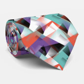 Heup Modern Abstract Geometrisch Kunstpatroon Stropdas (Opgerold)