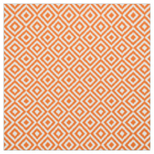 Heup Oranje Ikat Diamond Squares Mosaic Pattern Stof
