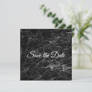 Heup zwarte marmer slaat de datum op save the date