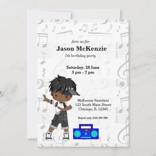 Heuphopjongen Kaart (Voorkant)