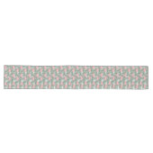 Heuproze flamingoes Cute Palm Leafs Pattern Lange Tafelloper (Horizontaal)