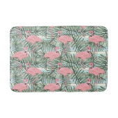 Heuproze flamingoes palm Leafs Art Pattern Badmat (Voorkant)