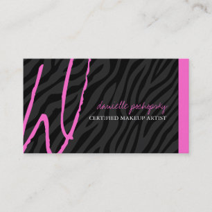 Heupzebra Afdrukmonogram Visitekaartjes