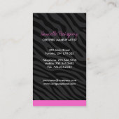 Heupzebra Afdrukmonogram Visitekaartjes (Achterkant)