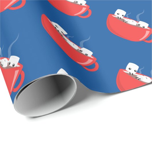 Heure chaude de bain de cacao! papier cadeau (Coin rond)