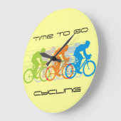 Heure d'aller à vélo Design Horloge murale (Angle)