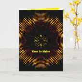 Heure de briller Anniversaire Carte de voeux pliée (Fleur jaune)