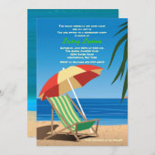 Heure de bronzage Retraite Partie Invitation (Devant / Derrière)