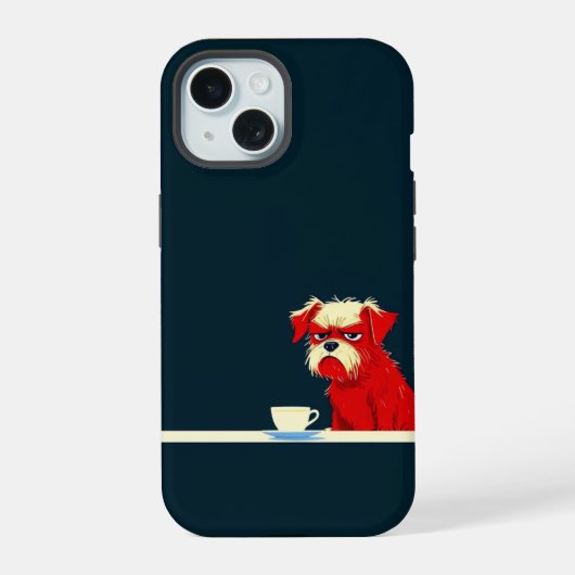 Heure de café de chien grumpy - Cas de téléphone m (Verso)