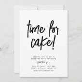 Heure De Cake Anniversaire Modèle Invitation (Devant)