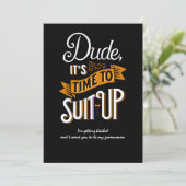 Heure De Correspondre Dude Bachelor Demande Carte (Debout devant)