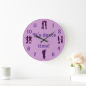 Heure De Danse Pose Horloge Violette Avec Des Nomb (Maison)