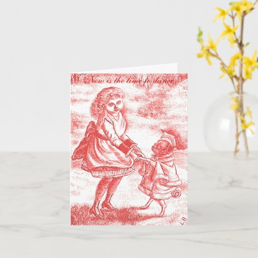 Heure de danser le carte pour notes d'affirmation (Fleur jaune)