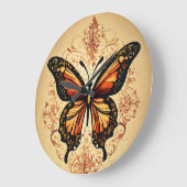 "Heure de déboursement : horloge murale papillon (Angle)