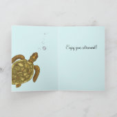 Heure de détendre la carte de voeux (tortue de (Intérieur)